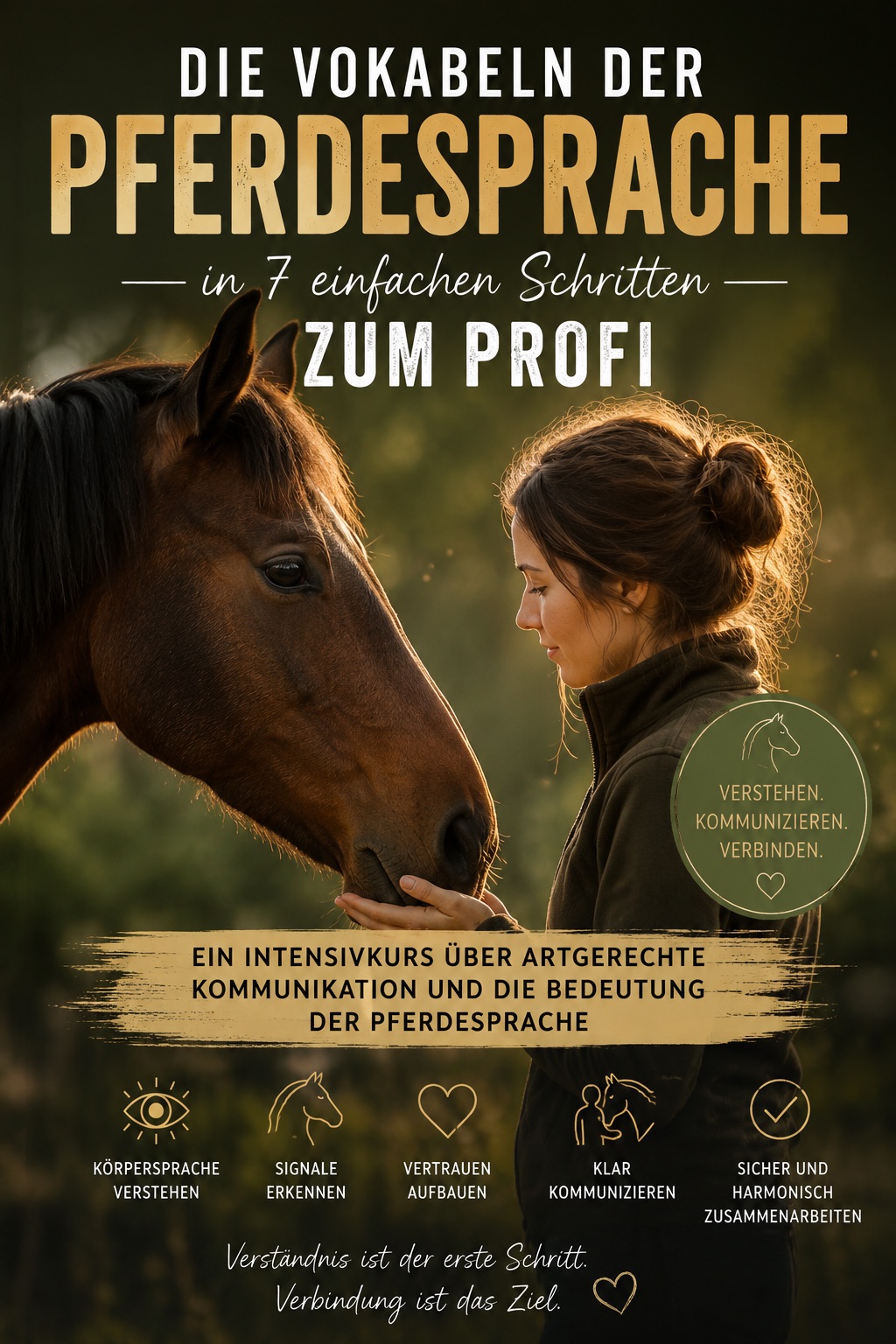 Buchcover: Die Vokabeln der Pferdesprache – in 7 einfachen Schritten zum Profi