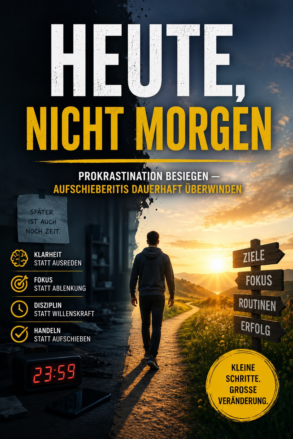 Buchcover: Heute, nicht morgen! Prokrastination besiegen – Aufschieberitis dauerhaft überwinden