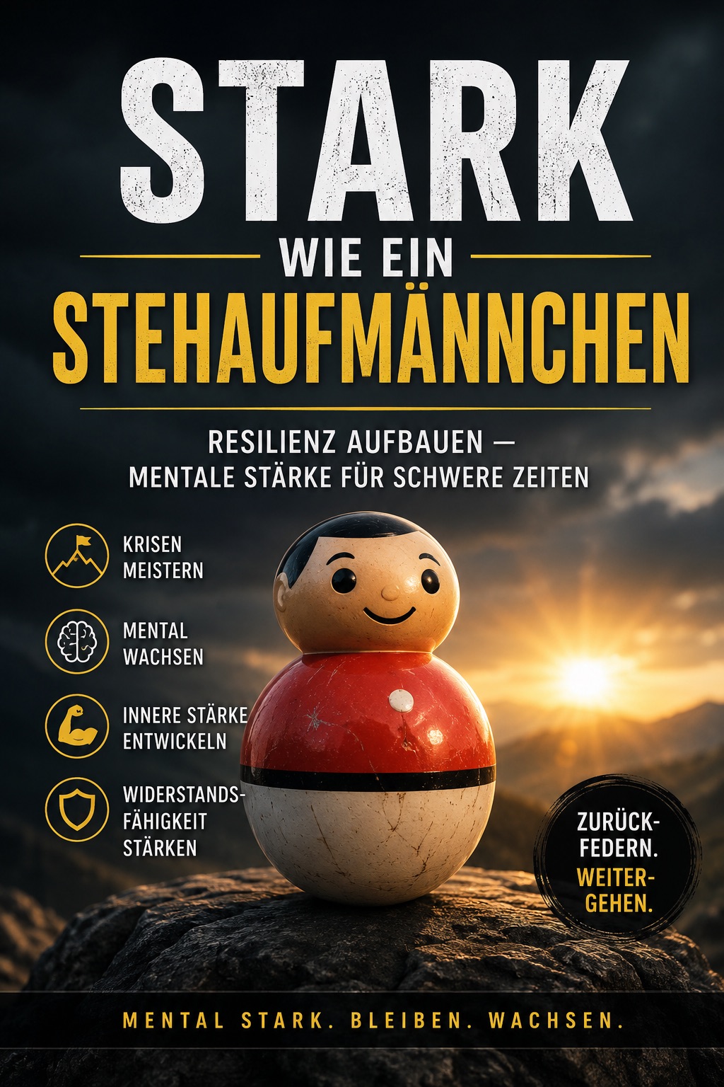 Buchcover: Stark wie ein Stehaufmännchen – Resilienz aufbauen: Mentale Stärke für schwere Zeiten