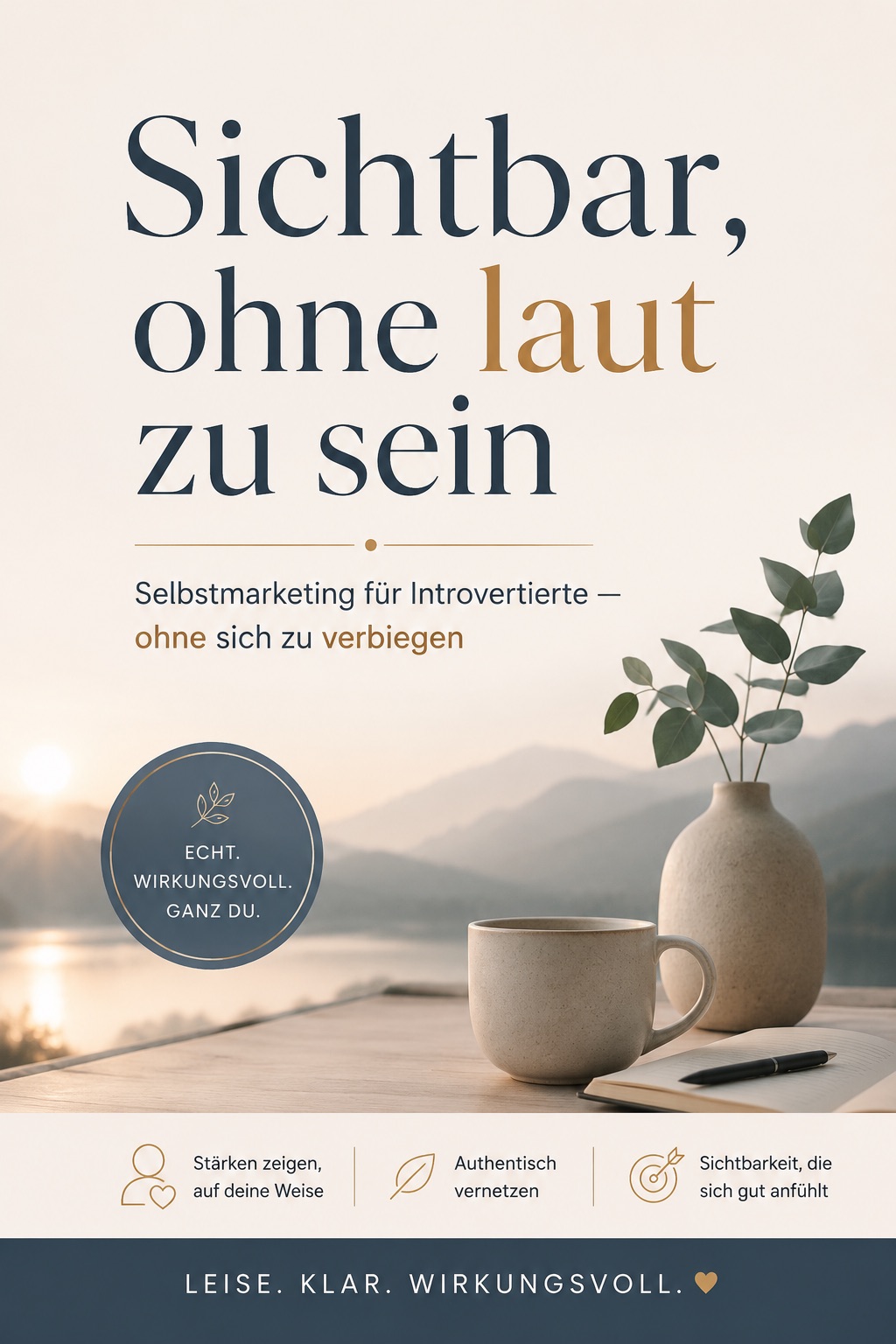 Buchcover: Sichtbar, ohne laut zu sein – Selbstmarketing für Introvertierte